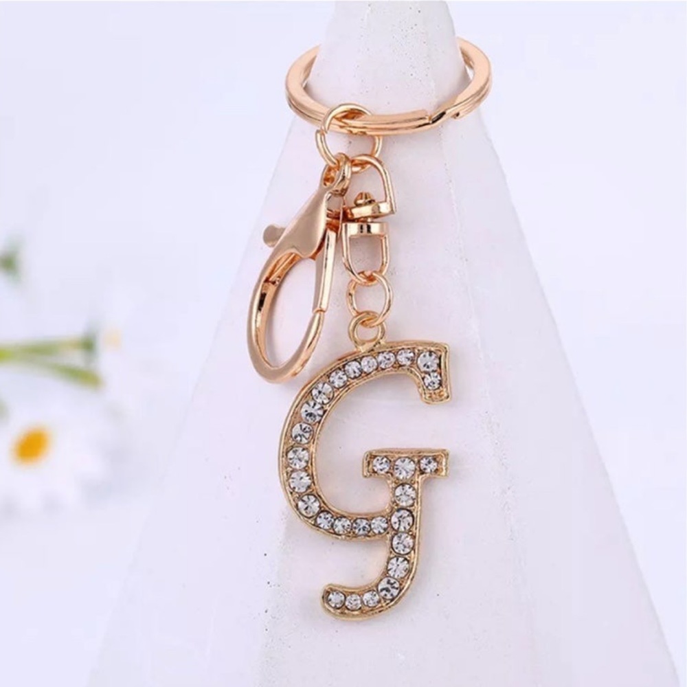 NEW!! Luxury Bag Charmz- Gold Rhinestone Letter G